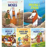 Bible Stories - David and Goliath, Birth of Jesus, Prodigal Son, Prophet Jonah, Moses - for Children (Illustrated) (Set of 5 Books) [Paperback] Maple Press