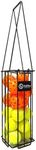 Pickleball&Tennis Ball Hoppers, Tennis Ball Hopper basket for Picking and Storage,, Sturdy Lightweight Structure Tennis Pick-up Can Accommodate 16 Pickleballs or 24 Tennis Balls(no assembly required)