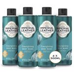 Imperial Leather Energising Shower Gel, Bergamot & Sea Salt, Signature Oil Blend, Creamy Lather, Gentle Skin Care, Bulk Buy, Pack of 4 x 500ml