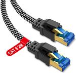 TBMax 2M Cat8 Ethernet Cable Short RJ45 Gigabit Network LAN Cable Shielded Internet Patch Cable for PC/Router/Laptop/Modem