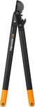 Fiskars PowerGear II bypass gear lopper for fresh wood, non-stick coated, hardened precision steel, cutting diameter 5 cm, length 70 cm, black/orange, L78, 1000584