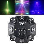 Moving Head Light, 150w RGBW 4in1 LED DJ Stage Lights, Infinite Rotation DJ Lights with Sound Activated for Wedding DJ Party and Live House