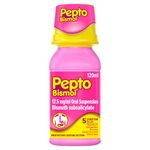 Pepto-Bismol for Nausea, Heartburn, Indigestion, Upset Stomach and Diarrhoea Relief, 5 Symptom Relief, 120ml