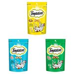 Temptations Stick Adult Cat Treat - Tasty Chicken Flavour, Tempting Tuna Flavour & Seafood Medley Flavour - (Pack of 3, 85 G Each)