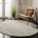 UNIQUE CARPET CREATION Round Carpet for Living Room Handwoven Thick Woolen Round Carpet Premium Collection for Bedroom and Hall,livingroom,Kitchen, Size 6X6 Feet Round