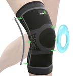 TechWare Pro Knee Support Sleeve - Compression Knee Sleeve Men & Women. Knee Brace with Side Stabilizers & Patella Gel Pads. Meniscus Tear, Arthritis, Joint Pain Relief. Blk/Gry Med