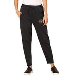 Alan Jones Clothing Women's Solid Comfort Fit Ankle Length Cotton Track Pant (Charcoal_3XL)