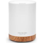 ASAKUKI 300ml Essential Oil Diffuser, Ultrasonic Aroma Diffuser for Essential Oils, Scent Diffuser, Fragrant Humidifier, 3 Timers and Auto-Off, 7 LED Light Colors for Home Office