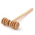 Tuuli Accessories Anti Cellulite Massage Roller T-Roller Tool Massager Maderotherapy Wooden 37 x 13 cm