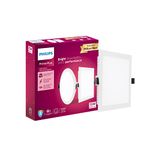 PHILIPS Polycarbonate 15W Square Ap Plus Ultraglow Led Dl Recessed Led Panel Ceiling Light (Pack of 1, Cool Day Light) (929002629401-Pk1)