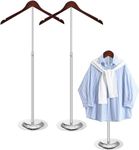 Jerylota 2 Pack T Shirt Display 35" Height Adjustable Shoulder Stand Shirt Rack, T Shirt Display Stand for Shops, Steaming Clothes Holder (2 Pack)