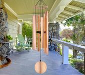 Himalayan Melody Aureole Tuned Wind Chime 6 Pipes Aluminum Rose Gold 28 inches Long Wind Chime Ideal Decoration Home, Balcony, Office and Garden Decor