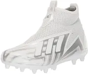 adidas Freak Spark 23 Molded Football Shoe, White/White/Silver Metallic, 1.5 US Unisex Little Kid