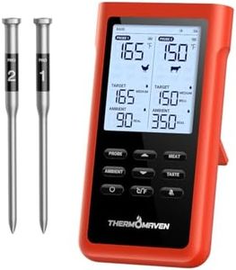 ThermoMaven 3000FT Smart Wireless Meat Thermometer, Sub-1G Technology, Standalone Base, Large LCD Display, 2 Thin Probes, 6 Sensors NIST Certified Accuracy, Perfect for Grill, Oven, Smoker, and BBQ