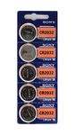 Sony CR2032 3V Lithium 2032 Coin Battery, 5 Pack