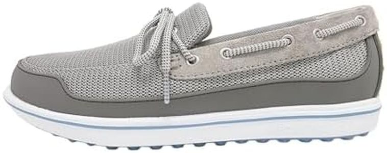 Margaritaville Golf Shoes, The TAP in, Spikeless Mens Golf Shoe, Golf Footwear with Rubber Toe Guard and Stability Heel Frame, Slip On Athletic Mens Shoes, Grey/Blue, Men's 11