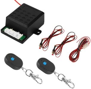 STHIRA® Remote Car Anti-Theft Alarm Kit with 2 Remotes Starter Prevention LED Indicator 12V Universal Anti-Wiring Security for Cars Trucks Car Central Locking Kit Compatible