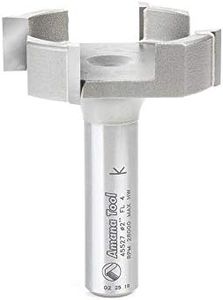 Amana Tool 45527 Carbide Tipped 2 Dia x 1/2 CH x 1/2 Shk x 2-1/2 Long Spoilboard Surfacing & Flattening 4-Flute Router Bit