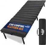hazli Portable Car Bed for SUV Camping - Padded Sleeping Platform, Retractable 52"–72" to Fit More Vehicles, Adjustable Legs, 5-Minute Tool-Free Setup