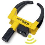 ARTAGO ART872 High-End Wheel Clamp Lock 2-in-1 | Smart Alarm, 120dB, Theft Attempt Warning, Night LED Alert | Patented Heavy-Duty Trailer Wheel Lock, Universal Tire Clamp for Car, Van & Golf Cart