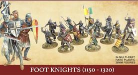 Wargames Atlantic, The Age of Chivalry, Foot Knights (1150-1320), 28MM Scale Miniatures