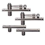 TamBee Door Pivot Hinge Heavy Duty Hidden Bookcase Hinges Secret Door Hinges 360 Degree Shaft Stainless Steel Invisidoor Hinge Hardware (I Shape 2PCS)