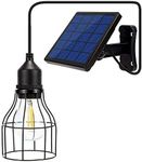 Ousam Led Solar Light Bulb, Outdoor Pendant Lights Lantern Solar Powered Dusk to Dawn Extension Cable 9.8FT Waterproof for Chicken Coop, Gazebo, Playhouse, Patio, Porch(Warm White Lantern)