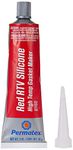 Permatex 81160 High-Temp Red RTV Silicone Gasket: Suitable for Exhaust Manifold, Header, Turbochargers & Slip Fit Exhaust Parts, Temperature Resistant (up to 343°C), Sensor Safe, Non-Corrosive 1 x 85g