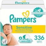 Pampers Baby Wipes Sensitive Perfume Free 4X Pop-Top Packs, 336 count (Pack of 1)