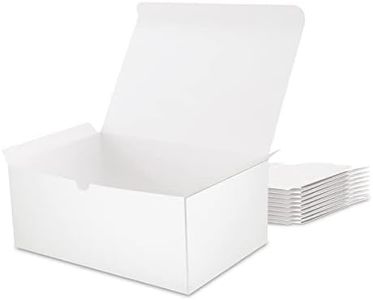 MALICPLUS 10 Gift Boxes 24x16.5x10 CM Gift Boxes with Lids, White Gift Boxes Bulk for Wedding, Party, Birthday,Bridesmaid Proposal Boxes for Light Gifts
