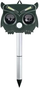 VerdeRoot Solar Ultrasonic Animal Repeller with Motion Sensor & Flashing Light, Outdoor Pest Deterrent for Bird, Cat, Possum & More, Waterproof Animal Repellent