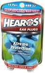 Hearos Xtreme Protection Series Ear Plugs Highest NRR,14 Pairs