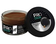 PRO Shoe Cream Polish for Smooth Leather Shoes I Consists of Natural Carnauba Wax & Bees Wax I 50 ML Light Brown