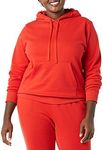 Amazon Essentials Women's French Terry Fleece Pullover Hoodie (Available in Plus Size), Red, X-Large