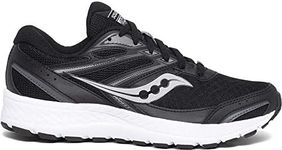 Saucony Women's Cohesion 13 Walking Shoe, Black | White, 7 UK