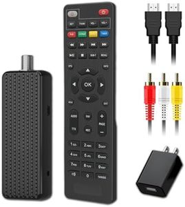 Mini Digital Converter Box for TV,1080P Digital TV Tuner Box with HDMI Output,3RCA Output,Recording and Playback,USB Multimedia Player,ATSC Tuner with HDMI&3RCA Cables,2in1 Remote Control Included