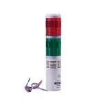 Othmro Industrial Signal Light Column LED Alarm Round Tower Light Indicator Continuous Light Warning Light Red Green DC 24V 3W 1PCS