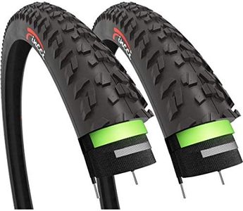 Fincci Pair Bike Tyre 26x1.95 Inch 52-559 Tyres with 3mm Anti Puncture Proof Protection 60TPI for MTB Mountain Cycle Hybrid Bike Bicycle with 26 x 1.95 Tyre (Pack of 2)