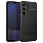 Caseology Parallax for Samsung Galaxy S24 FE Case [Ergonomic 3D Hexa Cube Designed] Phone Case for S24 FE 5G - Matte Black