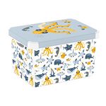 Curver Stockholm Deco Storage Box, 22 Litres - Ocean, White