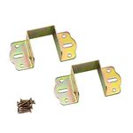 WANLIAN Bed Rail Fittings,Bed Hinge,Bed Frame Hardware,1.6" Bed Rail Brackets for Connecting to Wood, Headboards and Foot-Boards (2PCS) Screws Included