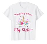 Youth Big Sister Unicorn I'm Going to be a Big Sister T-Shirt