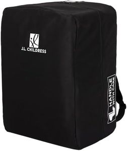 J.L. Childress Travel Bag for Doona & Evenflo Shyft Dualride - Travel Bag for Airplane, Fits Most Infant Car Seats, Airport Accessories for Gate or Baggage Check, AirTag Compatible - Elite, Black