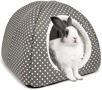 Tierecare Rabbit Hideout Large Bunny Bed Washable Rabbit House and Hideout Fleece Guinea Pig Hiding Hut for Indoor Bunnies Small Animal Hideaway