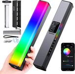 NEEWER RGB LED Video Light Stick, Touch Bar & APP Control, Magnetic Handheld Photography Lighting Wand, Dimmable 3200K~5600K CRI98+ Full Color LED Light with 6400mAh Battery, 17 Scenes, RGB1