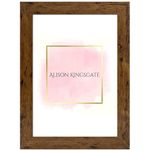 Alison Kingsgate Rustic 10x8 Inch Frame - 10x8 Rustic Picture Frames - 10x8 Rustic Frames With Safe Perspex Front - Wooden Effect Rustic Oak Frame - Rustic Photo Frame - 10x8 Frame