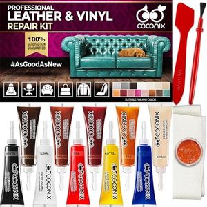 Coconix Vinyl and Leather Repair Kit - Restorer of Your Furniture, Jacket, Sofa, Boat or Car Seat, Super Easy Instructions to Match Any Color, Restore Any Material, Bonded, Italian, Pleather, Genuine