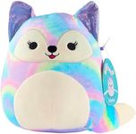 Squishmallows Original 8-Inch Felexine The Rainbow Fox - Official Jazwares Valentine's Day Plush - Collectible Soft & Squishy Fox Stuffed Animal Toy - Add to Your Squad - Gift for Kids, Girls & Boys