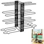 TsunNee 8 Tiers Adjustable Pan Pot Organizer Rack, Bakeware Plate Holder, Pans Pots Lids Organiser Holder Stand for Kitchen Pantry Cupboard Cabinet Storage