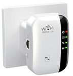 Nuetsa Wi-Fi Extender Booster, 2.4GHz Powerful WiFi Extender, up to 300Mbps, WPS One-Click, 1 LAN/WLAN Port UK Plug